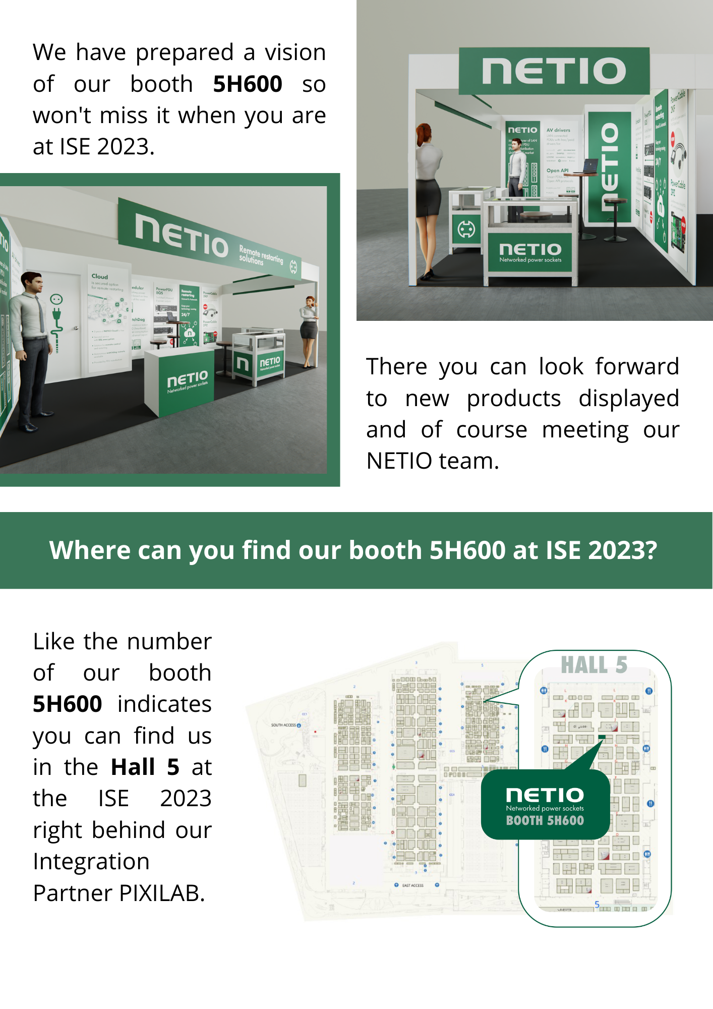 ISE 2023 booth text