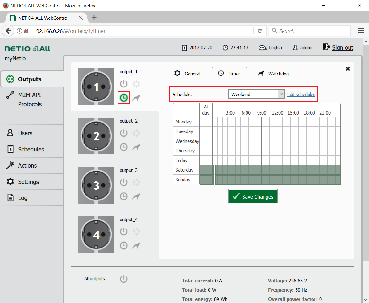 Funkci Scheduler najdete ve všech produktech NETIO 4x.