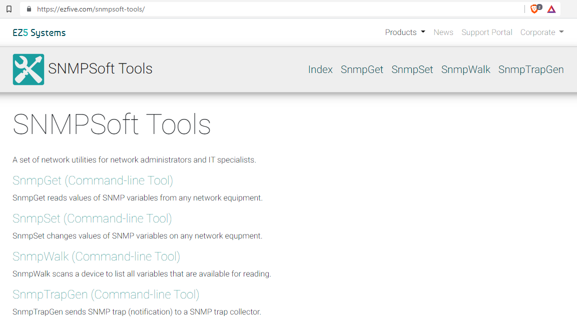 EZ5 SNMP Soft tools