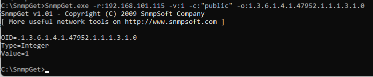 SnmpGet ve Windows, SNMP v1