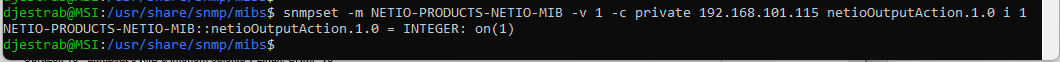 snmpset s MIB a jménem objektu v Linux, SNMP v1