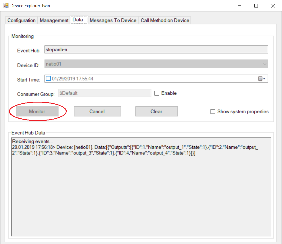 Correct settings you can verify through Device Explorer