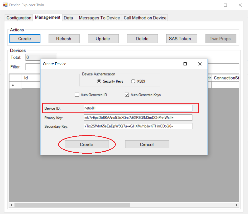How to create new device in Device Explorer tool