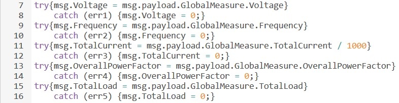 Error handling when global values measurement not supported