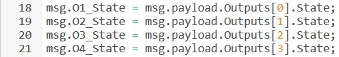 Allocation of output state values for NETIO 4x