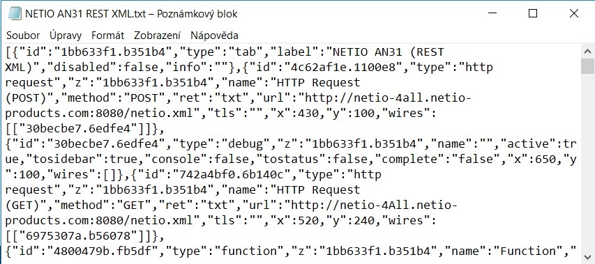 Example of flow script for REST XML