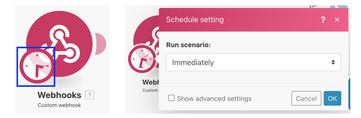Setting webhook schedule for receiving data from NETIO smart power socket