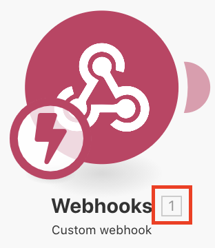 Webhook block with highlighted block number