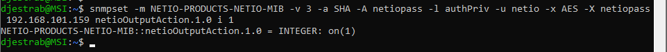 snmpset s MIB a jménem objektu v Linux, SNMP v3