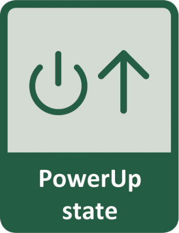 User can define output state after power restoring - PowerUp state